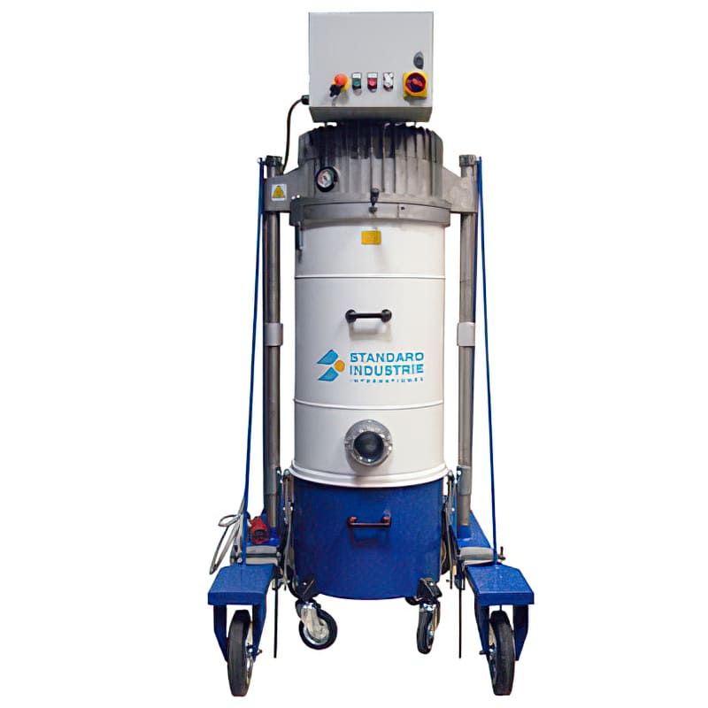 Industrial vacuum unit for industrial cleaning